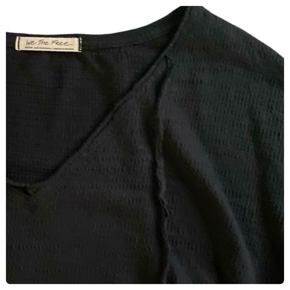 Free People - Black “ Comin’ In Hot” Tunic Top Size Medium - Picture 7 of 15